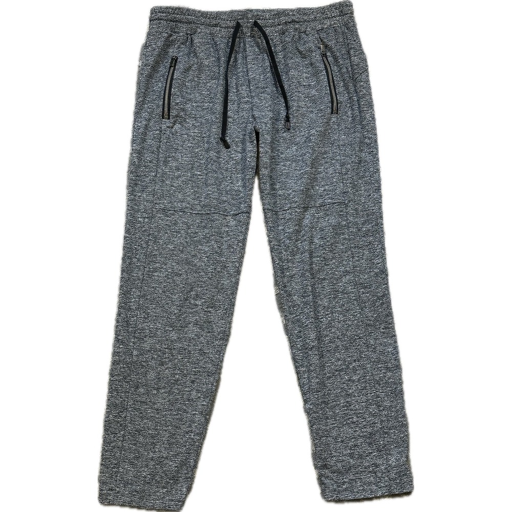 Athleta Hilltop Jogger Large Gray Heathered Zip Pockets 383900 Active